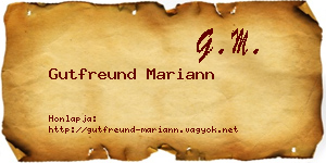 Gutfreund Mariann névjegykártya